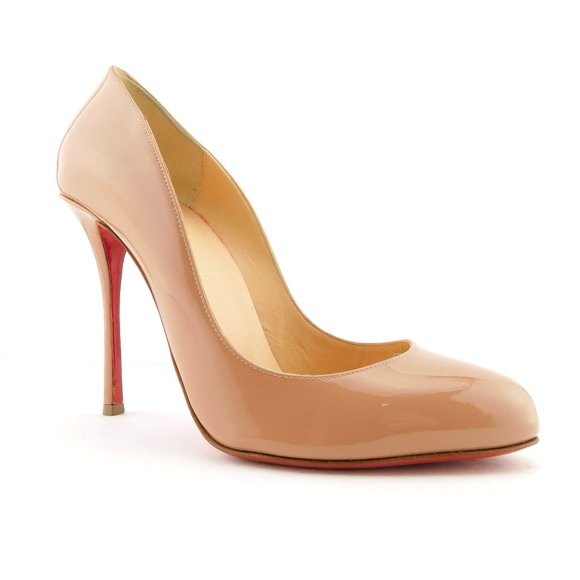 CHRISTIAN LOUBOUTIN Nude Patent Classic Heel Pumps 39 - Picture 2 of 9